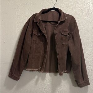 Eesome Brown Corduroy Jean Jacket